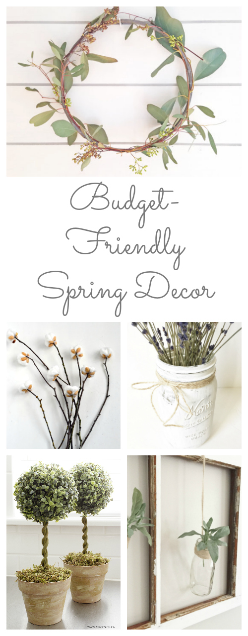 So many amazing ideas for budget friendly spring decor!