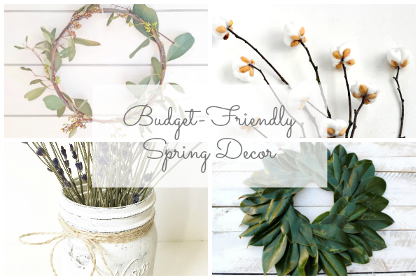 So many amazing ideas for budget friendly spring decor!