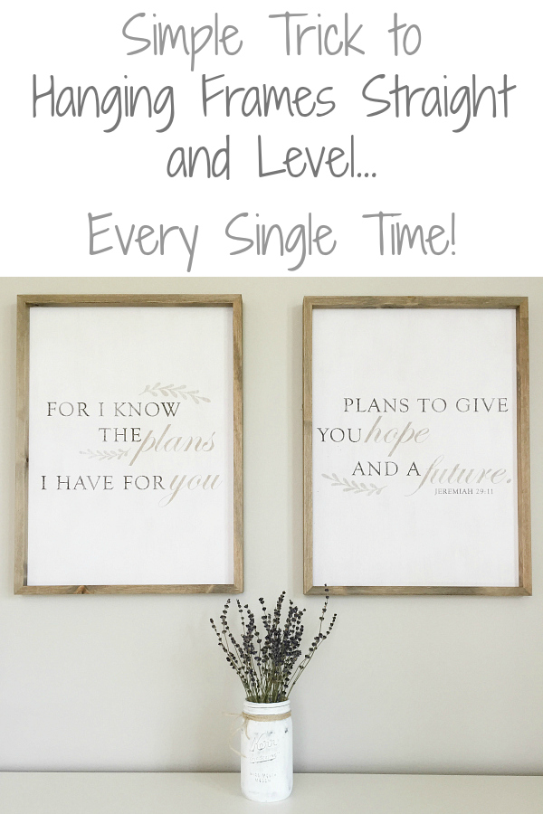 This trick is SO easy, and I now hang pictures straight and level every time. Can't believe toothpaste was the answer! #hangingpictures #hangframes #hangingframes #hangpicturesstraight