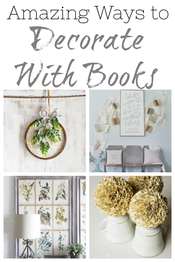 Amazing ways to decorate with books.