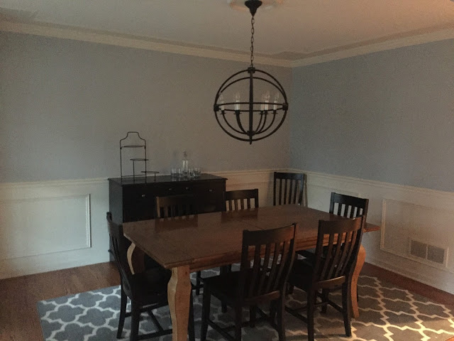 Dining room before $100 Room Challenge