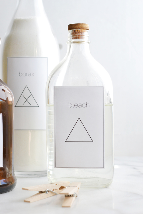 Free printable labels for bleach and borax