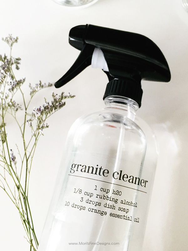 Free printable label for granite cleaner