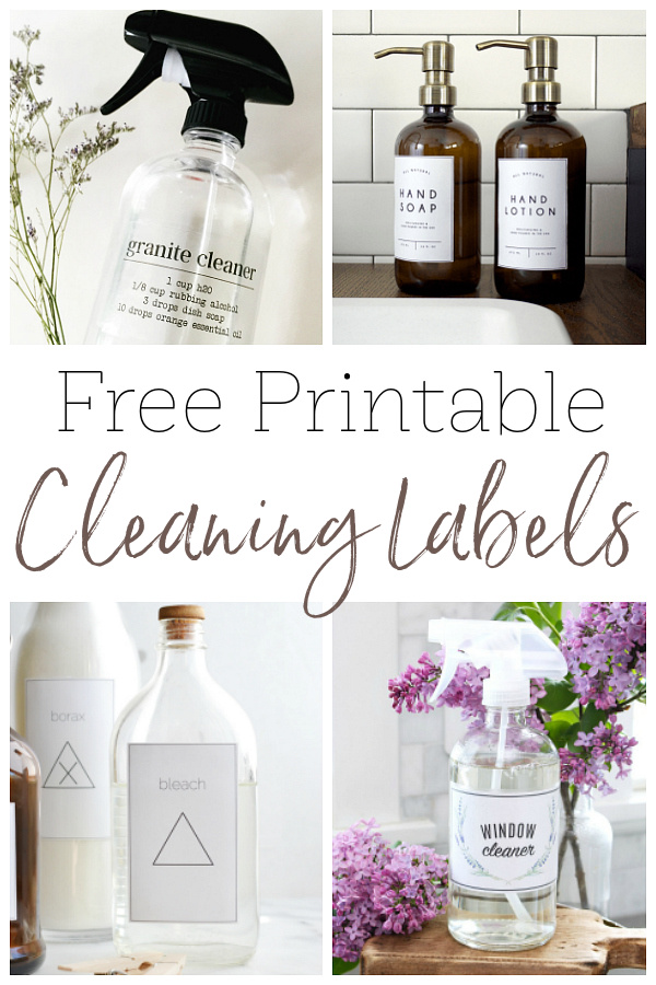 Free printable cleaning labels