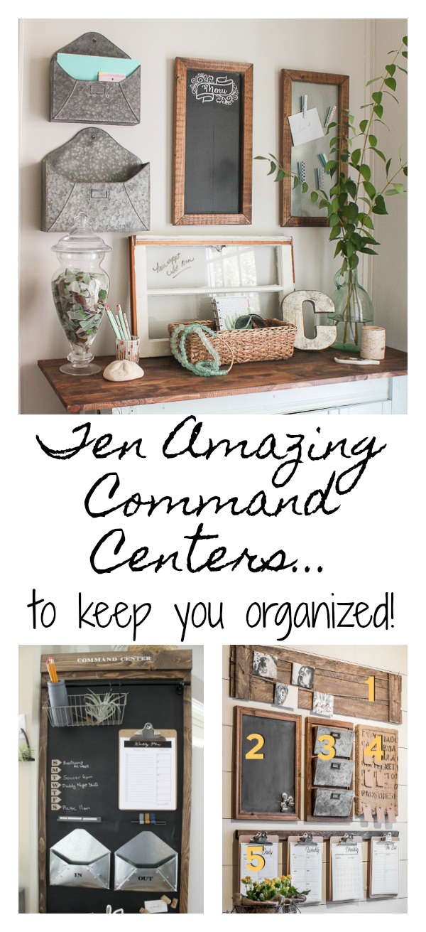 Ten Amazing Command Center ideas to keep your family organized.