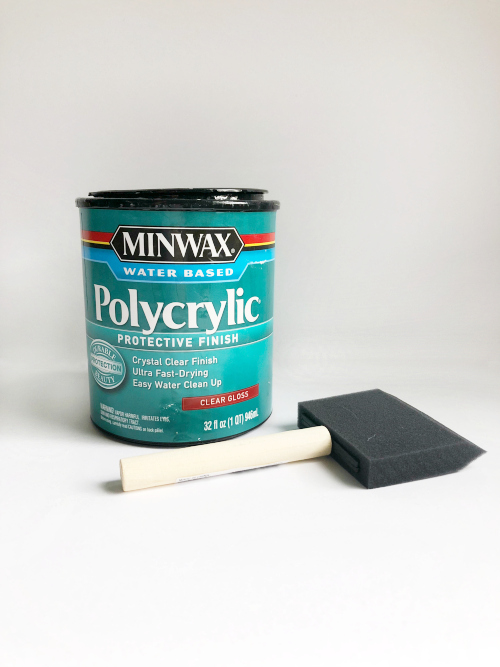 Polycrylic with sponge brush