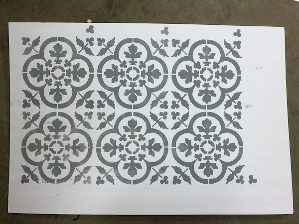 Practice stenciling on foam board