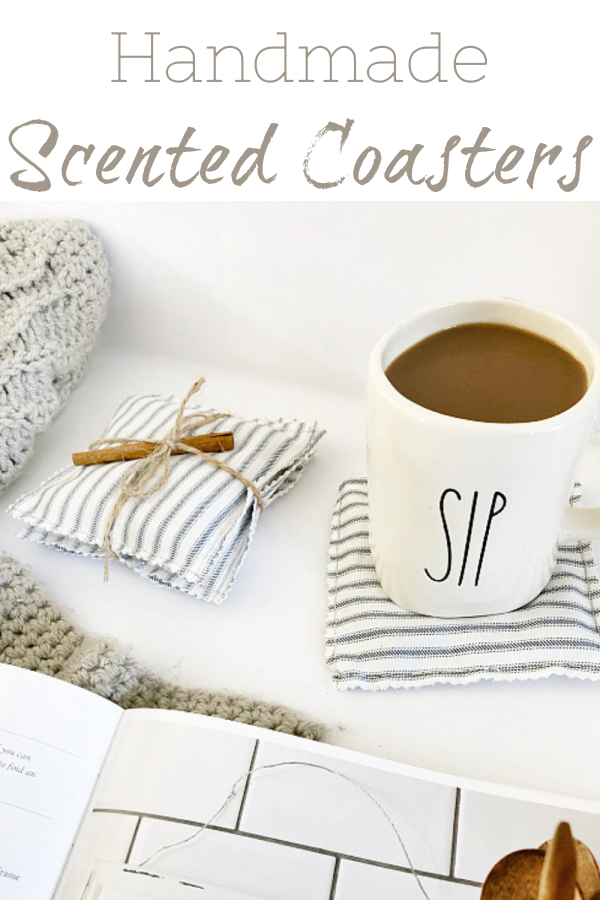 These DIY Scented Coasters are easy to make. Change the scent for any season: warm spices for winter and dried citrus peels and lavender for spring.