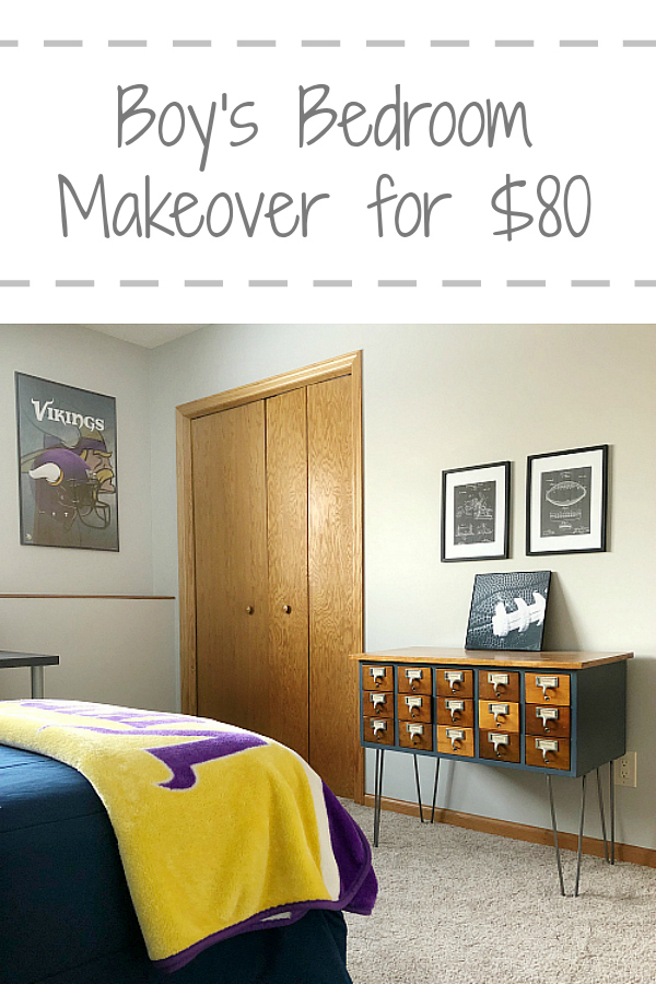 Boy Bedroom Makeover on a $100 Budget