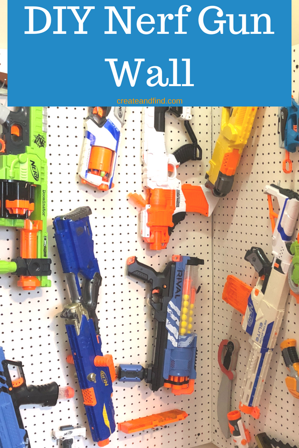 DIY Nerf Gun Wall by Brown Dog Vintage