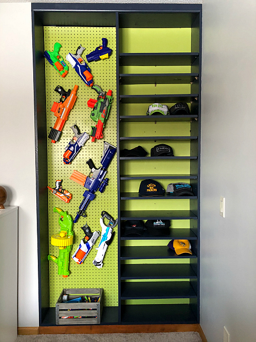 nerf gun display wall