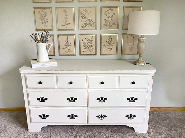 Dresser painted in Fusion Mineral Paint in the color Raw Silk