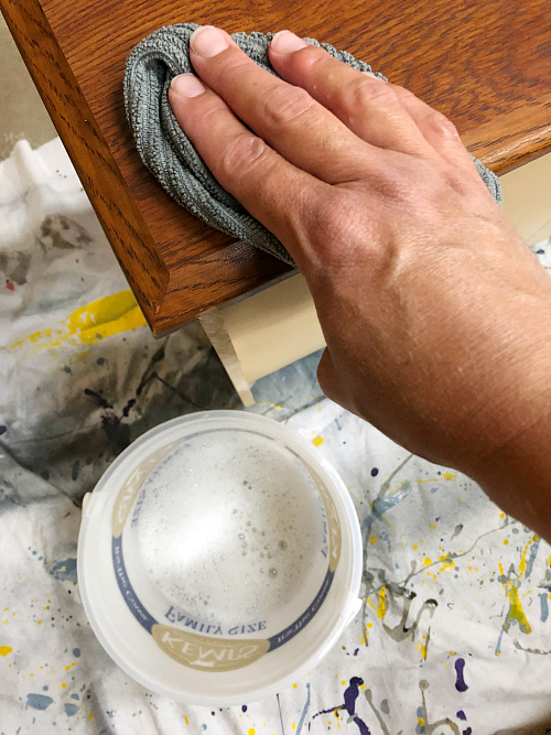 Cleaning dresser drawer prior to painting with Fusion Mineral Paint