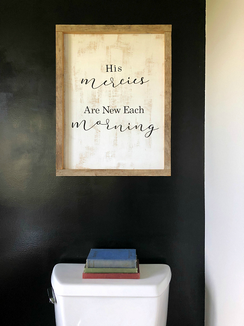 DIY Farmhouse Sign: His Mercies are New Each Morning