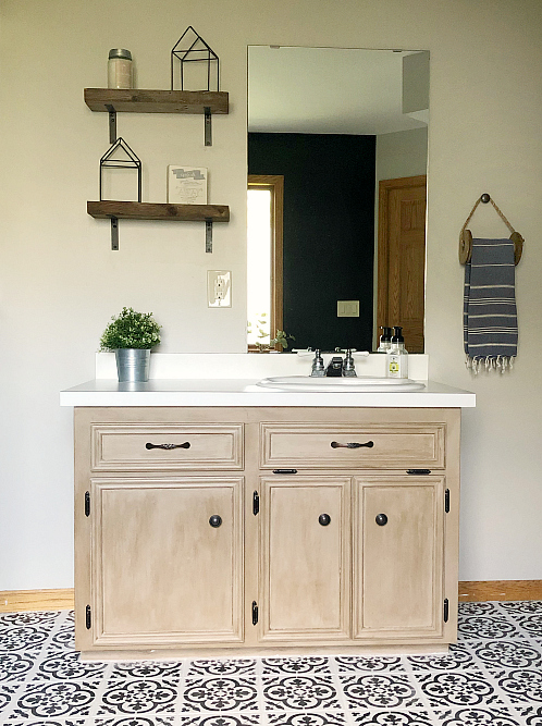 $100 Bathroom Makeover Vanity View