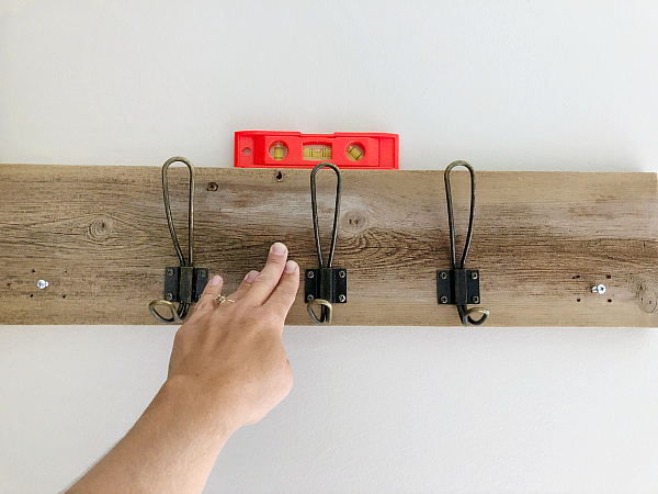 Leveling DIY Towel Rack on Wall