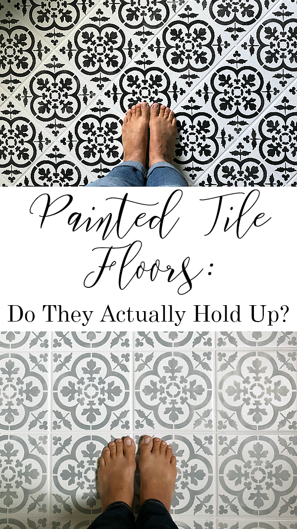 Do Painted Tile Floors Hold Up Over Time? Pinterest Image