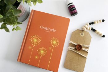 Gratitude Journal paired with DIY Diffuser Bookmark and Gratitude Essential oil