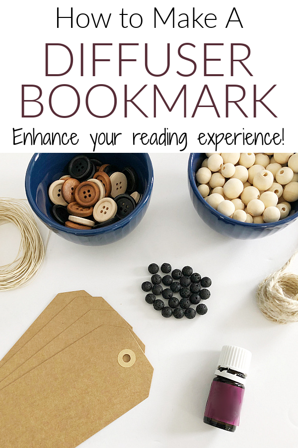 Items needed to make a diffuser bookmark