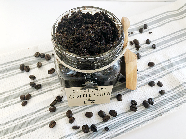 Homemade Peppermint Coffee Scrub