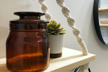 $100 Boho Bathroom Makeover Title Image