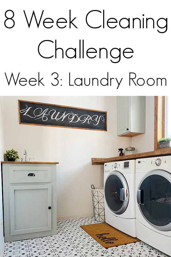 Week 3 of the 8 Week Cleaning Challenge takes on the laundry room focusing on cleaning appliances and general cleaning and organization