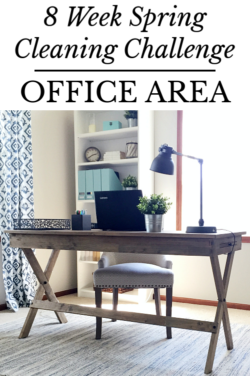 Farmhouse style desk in office