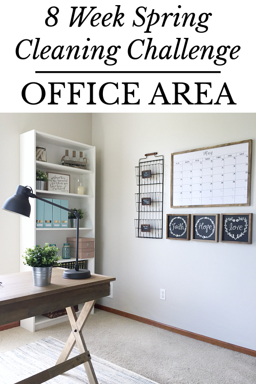 Home office with whiteboard calendar