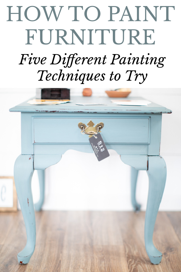 Small end table painted with milk paint