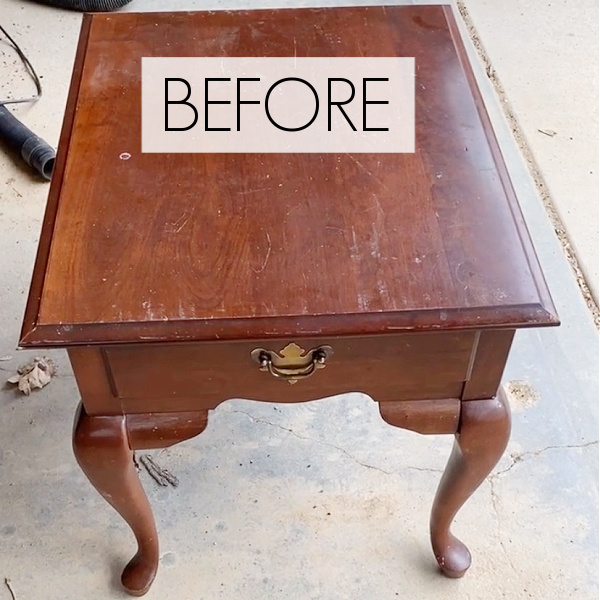 Table prior to painting with milk paint