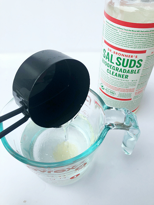 Adding Sal Suds to DIY Dish Soap recipe