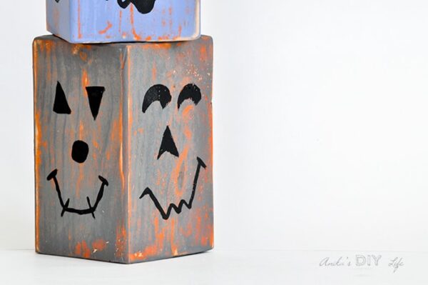 DIY Wood Block Pumpkins from Anika's DIY Life