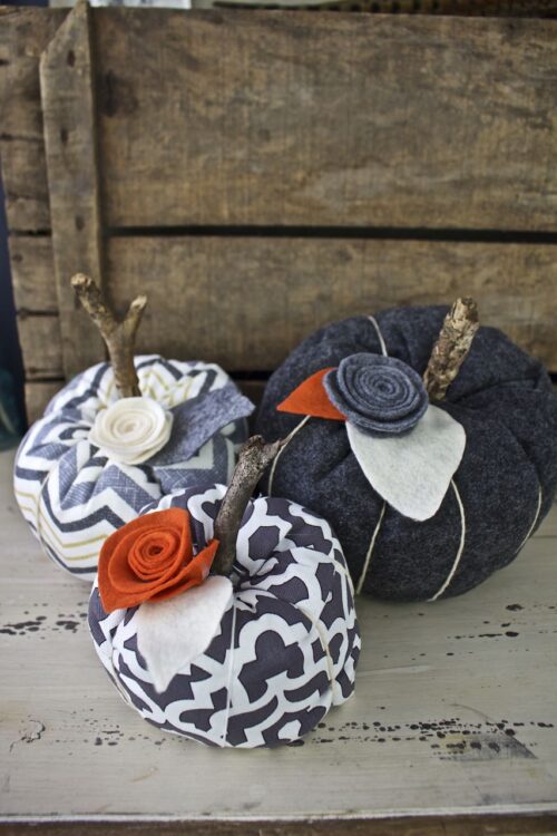 DIY Fabric Pumpkins from 2 Bees in a Pod