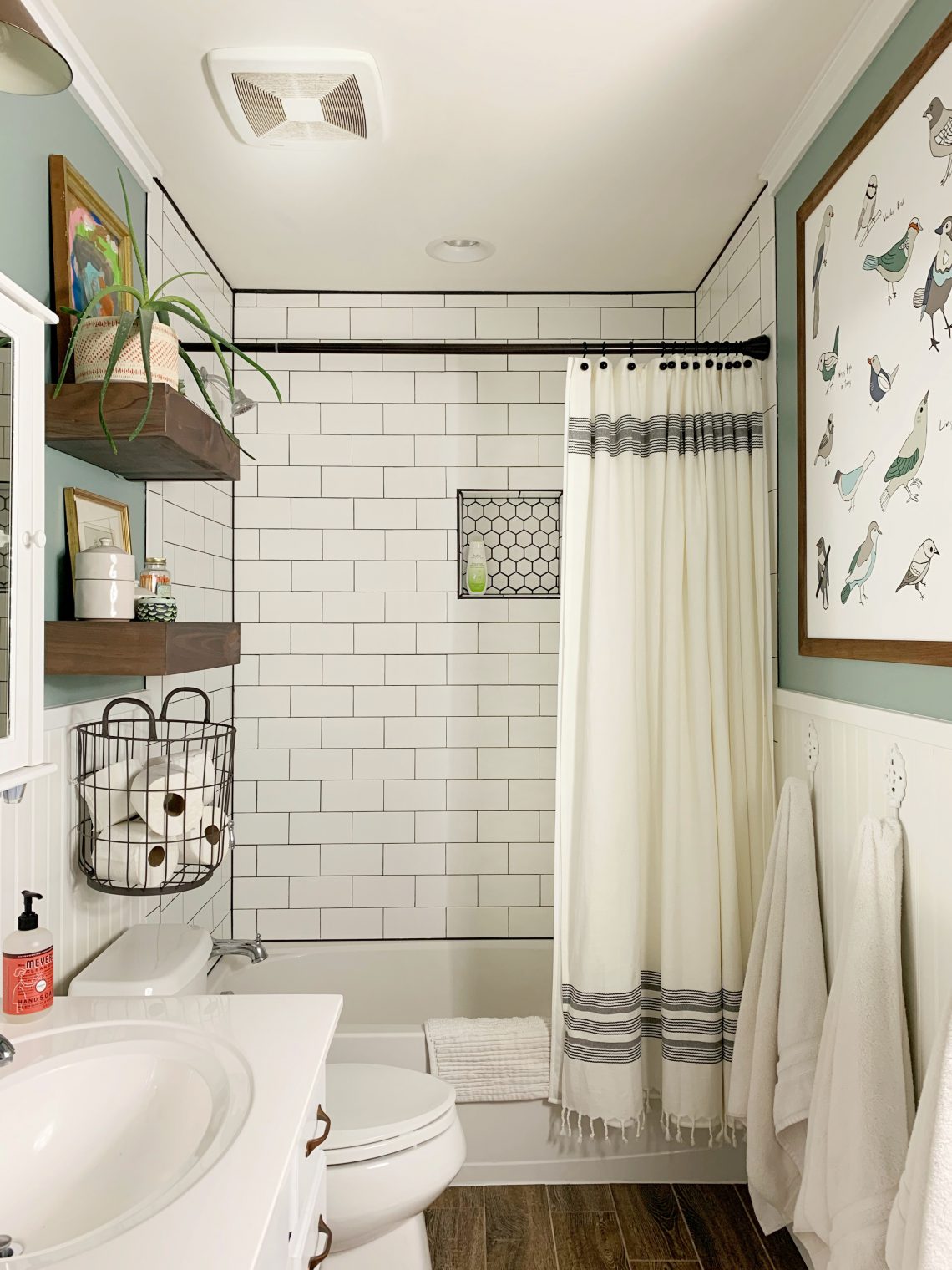 $100 Guest Bathroom Makeover by Hilltown House After