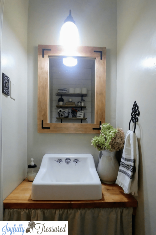 $100 Powder Room Makeover by Joyfully Treasured After