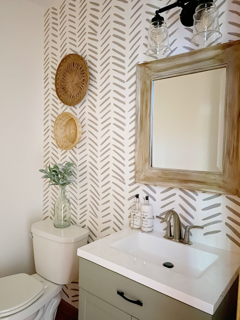 $100 Powder Room Makeover by R & R At Home After