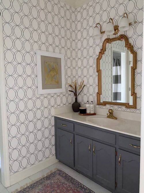 $100 Jack & Jill Bathroom Makeover by Savvy Apron After