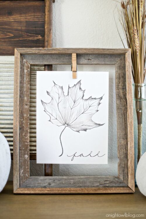 Maple Leaf Printable for Fall via A Night Owl Blog