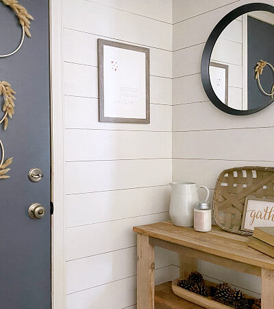 Farmhouse Entry Makeover done for $80