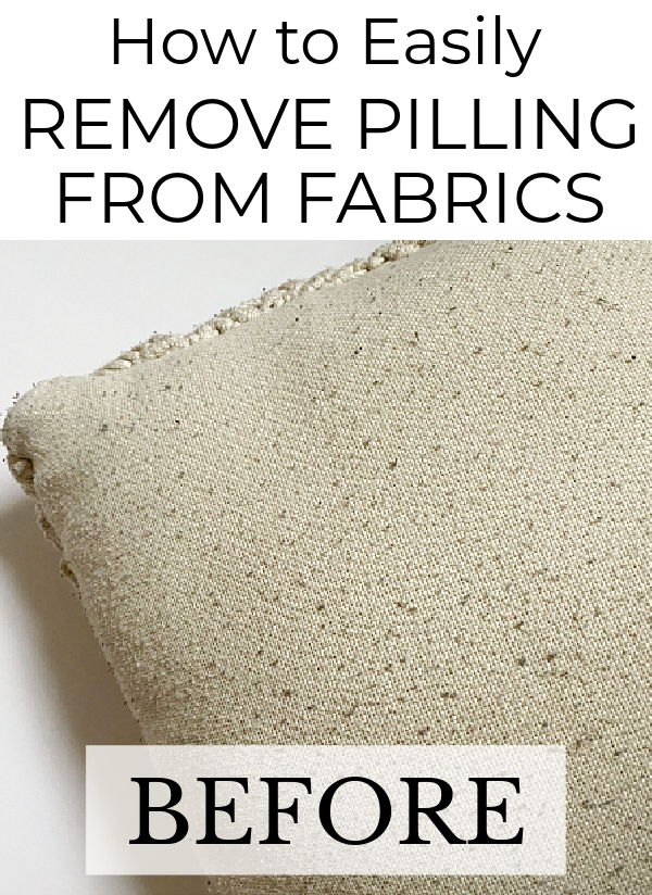 Throw pillow before removing pilling