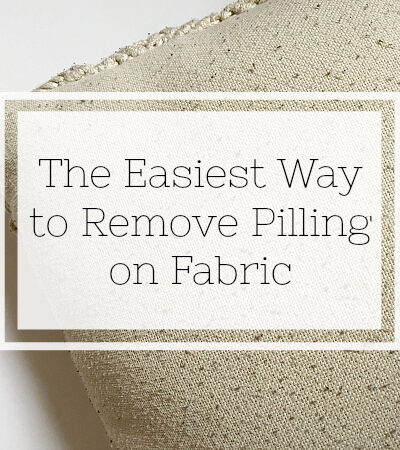The easiest way to remove pilling from fabric.