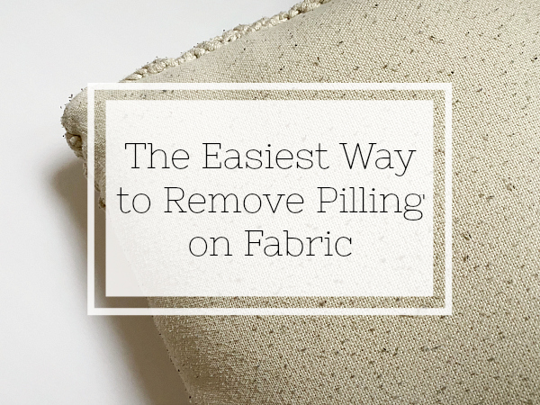 The easiest way to remove pilling from fabric.