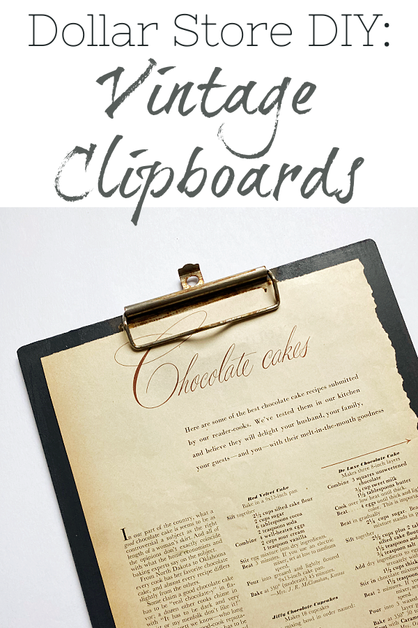 Dollar Store DIY Vintage Clipboards Lemons, Lavender, & Laundry