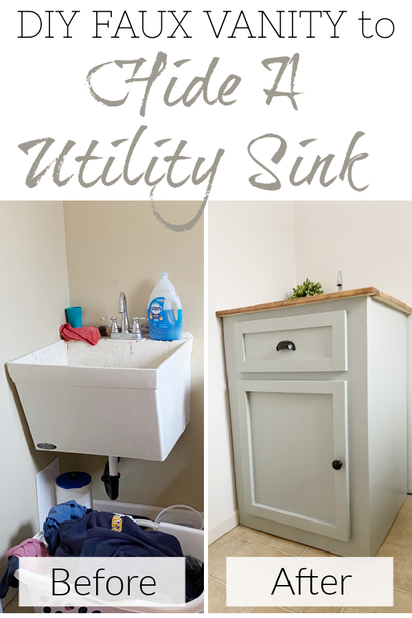 Hide A Utility Sink with A Faux Vanity - Lemons, Lavender, & Laundry