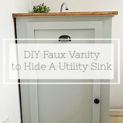 Hide A Utility Sink with A Faux Vanity