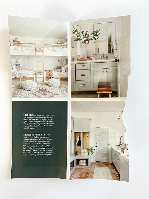 Color Palette Inspiration for the laundry room from page in Magnolia Journal