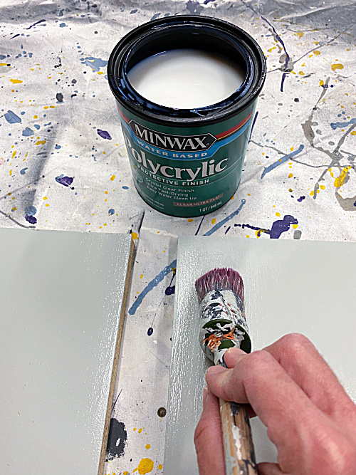 Use polycrylic to seal paint on high use pieces.