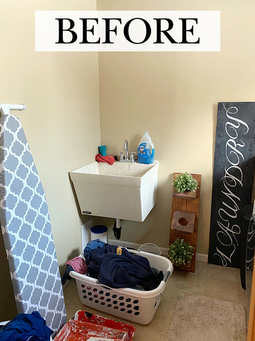 Hide A Utility Sink with A Faux Vanity - Lemons, Lavender, & Laundry