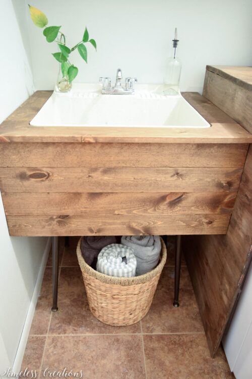 Utility Sink Surround via Timeless Creations