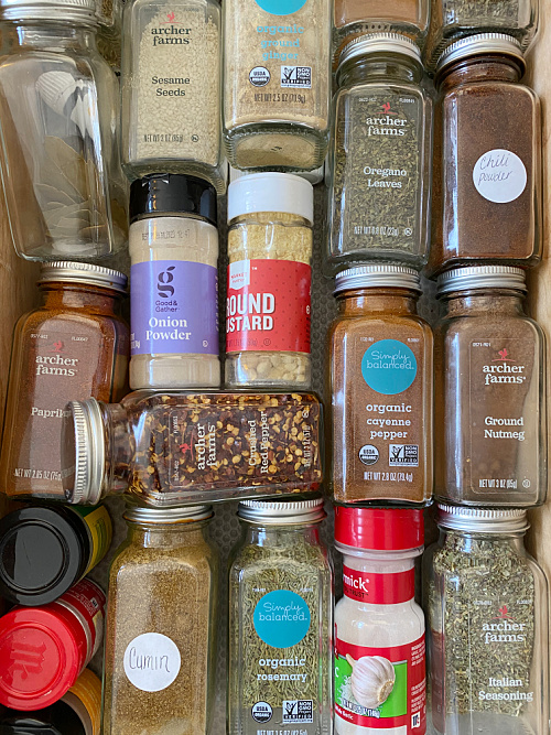 Spice Drawer prior to Organizing